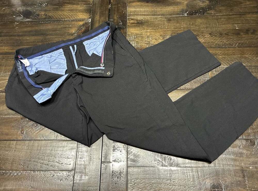 Tommy Hilfiger Dress Pants Size 35W x 30L Black Stretch Slacks